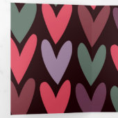 Carte De Fin D'année Trois Volets Cœurs 6 (Intérieur en premier)