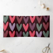 Carte De Fin D'année Trois Volets Cœurs 6 (Intérieur)