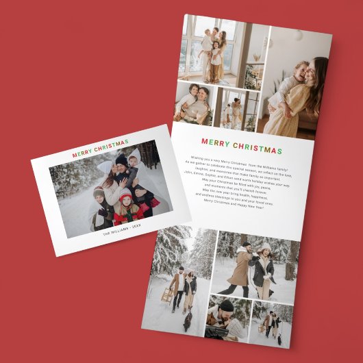 Carte De Fin D'année Trois Volets Collage de Noël 12 Photo