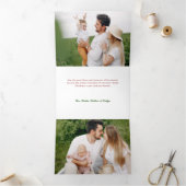 Carte De Fin D'année Trois Volets Coloré Gras Festif Noël Holly Photo (Intérieur)