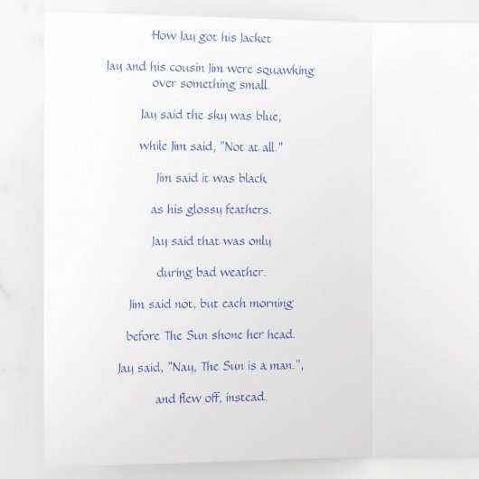 Carte De Fin D'année Trois Volets Comment Jay a eu sa veste (Intérieur en premier)