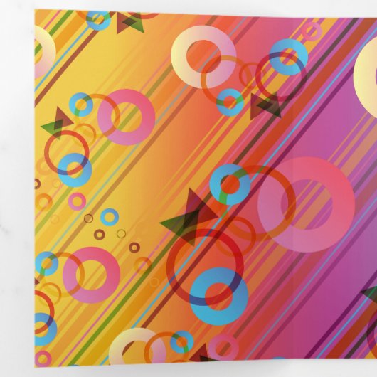 Carte De Fin D'année Trois Volets Composition Abstraite (Intérieur en premier)