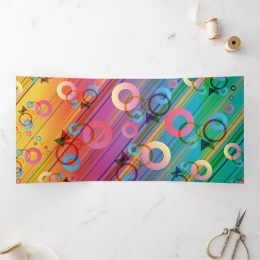 Carte De Fin D'année Trois Volets Composition Abstraite (Intérieur)