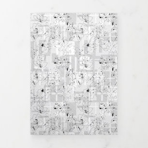 Carte De Fin D'année Trois Volets Conception de langue Un cent un