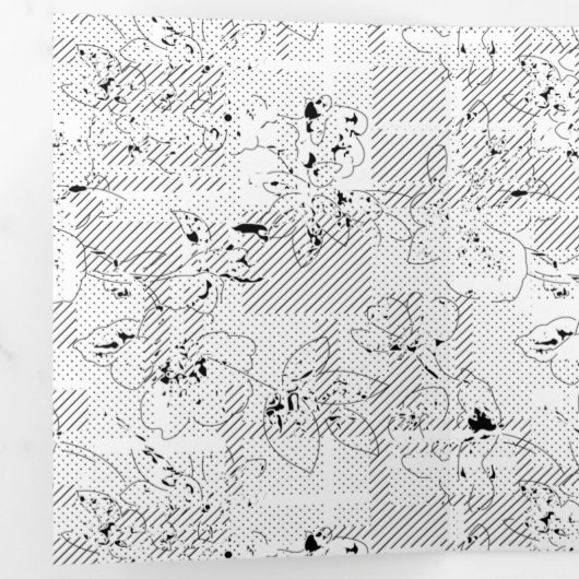 Carte De Fin D'année Trois Volets Conception de langue Un cent un (Intérieur en premier)