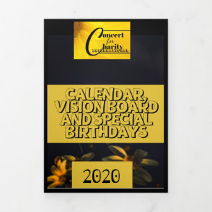 Carte De Fin D'année Trois Volets Concert pour Organisateur Charity International 20