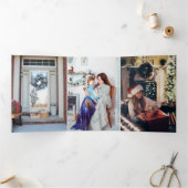 Carte De Fin D'année Trois Volets Concevez vos vacances de Noël multiphoto (Intérieur)