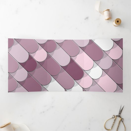 Carte De Fin D'année Trois Volets Construction Abstraite (tuiles) 2 (Intérieur)