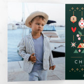 Carte De Fin D'année Trois Volets Création de Noël scandinave (Intérieur en premier)