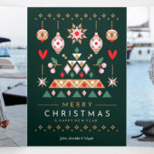 Carte De Fin D'année Trois Volets Création de Noël scandinave (Intérieur au milieu)