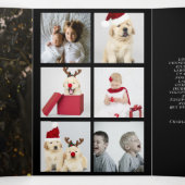 Carte De Fin D'année Trois Volets Créez votre propre collection de dix photos (Intérieur au milieu)