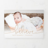 Carte De Fin D'année Trois Volets Croire la photo (Page de couverture)