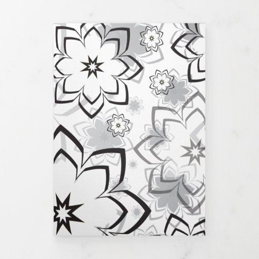Carte De Fin D'année Trois Volets Design floral 11 (Page de couverture)