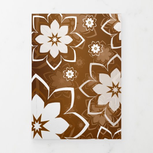 Carte De Fin D'année Trois Volets Design floral 13 (Page de couverture)