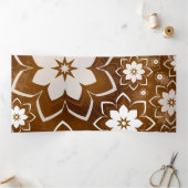 Carte De Fin D'année Trois Volets Design floral 13 (Intérieur)