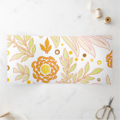 Carte De Fin D'année Trois Volets Design floral 19 (Intérieur)