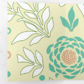 Carte De Fin D'année Trois Volets Design floral 21 (Intérieur en premier)