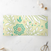 Carte De Fin D'année Trois Volets Design floral 21 (Intérieur)