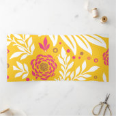 Carte De Fin D'année Trois Volets Design floral 24 (Intérieur)