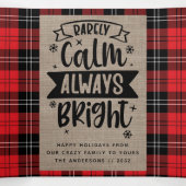 Carte De Fin D'année Trois Volets Drôle Rarement Calme Toujours Lumineux Laid Burlap (Intérieur au milieu)