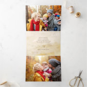 Carte De Fin D'année Trois Volets Élégant Noël de Noël Botanique (Intérieur)