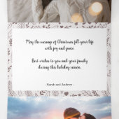Carte De Fin D'année Trois Volets Élégant Noël multi photo (Intérieur au milieu)