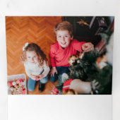 Carte De Fin D'année Trois Volets Festif Joyeux Noël Calligraphie (Intérieur en premier)