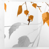 Carte De Fin D'année Trois Volets Feuilles d'automne 2 (Intérieur en premier)