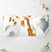 Carte De Fin D'année Trois Volets Feuilles d'automne 2 (Intérieur)