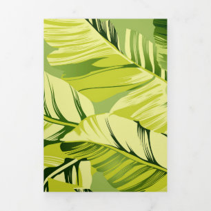 Carte De Fin D'année Trois Volets Feuilles de bananier 5