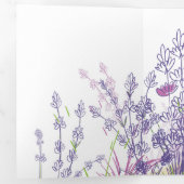 Carte De Fin D'année Trois Volets Fleur de lavande (Intérieur en premier)
