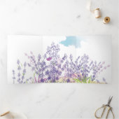 Carte De Fin D'année Trois Volets Fleur de lavande (Intérieur)
