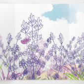 Carte De Fin D'année Trois Volets Fleur de lavande (Intérieur au milieu)