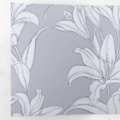 Carte De Fin D'année Trois Volets Fleurs Motif 12 (Intérieur en premier)