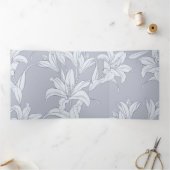 Carte De Fin D'année Trois Volets Fleurs Motif 12 (Intérieur)