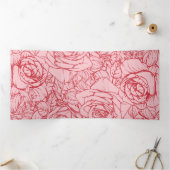 Carte De Fin D'année Trois Volets Fleurs Motif 14 (Intérieur)