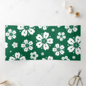 Carte De Fin D'année Trois Volets Fleurs Motif 3 (Intérieur)