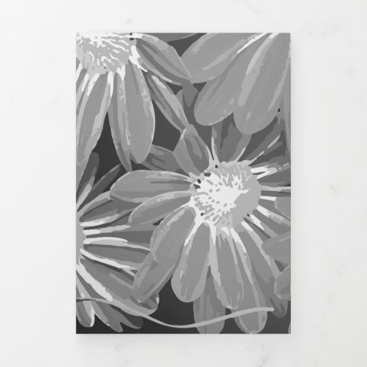 Carte De Fin D'année Trois Volets Fleurs rouges et jaunes 2 (Page de couverture)