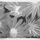 Carte De Fin D'année Trois Volets Fleurs rouges et jaunes 2 (Intérieur au milieu)