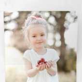 Carte De Fin D'année Trois Volets Flocon de neige en or tiré à la main Photo de Noël (Intérieur en premier)