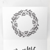 Carte De Fin D'année Trois Volets Floral de Christmas (Intérieur en premier)