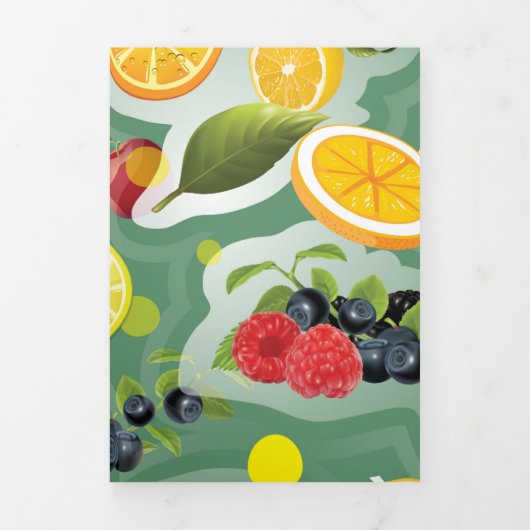 Carte De Fin D'année Trois Volets Fruits mixtes 7 (Page de couverture)
