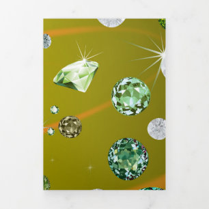 Carte De Fin D'année Trois Volets Galaxie de diamant 10