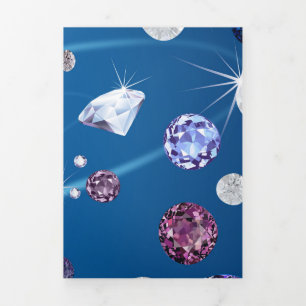 Carte De Fin D'année Trois Volets Galaxie de diamant 12