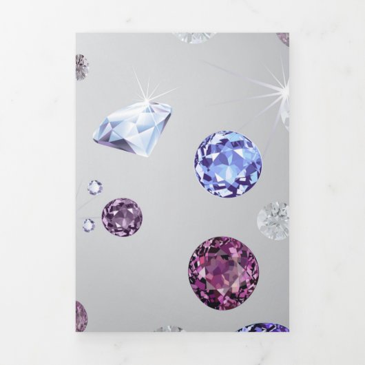 Carte De Fin D'année Trois Volets Galaxie de diamant 3 (Page de couverture)
