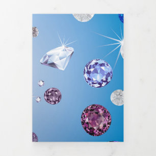 Carte De Fin D'année Trois Volets Galaxie de diamant 4