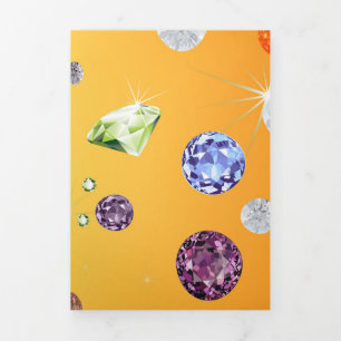 Carte De Fin D'année Trois Volets Galaxie de diamant 7