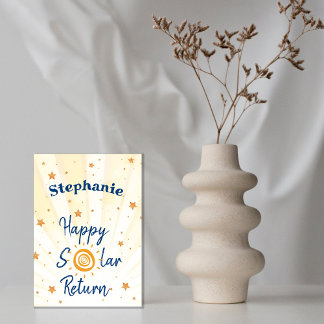 Carte De Fin D'année Trois Volets Happy Solar Return Astrology Birthday 