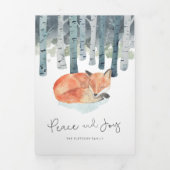 Carte De Fin D'année Trois Volets Hiver Fox Photo Collage (Page de couverture)