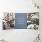 Carte De Fin D'année Trois Volets Hiver Fox Photo Collage (Intérieur)